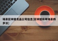 场景区块链竞品公司信息[区块链应用场景四步法]